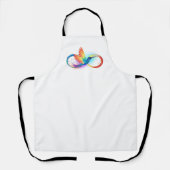 Regenboogvogel met oneindige symbolen schort (Voorkant)