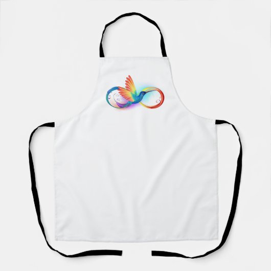 Regenboogvogel met oneindige symbolen schort (Voorkant)