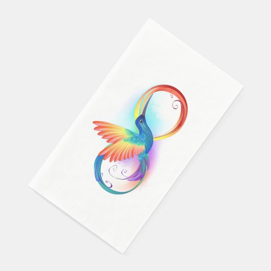 Regenboogvogel met oneindige symbolen servet (Hoek)
