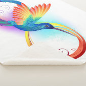 Regenboogvogel met oneindige symbolen sherpa deken (3/4)