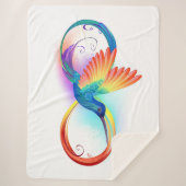 Regenboogvogel met oneindige symbolen sherpa deken (Voorkant)
