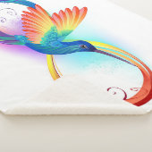Regenboogvogel met oneindige symbolen sherpa deken (3/4)