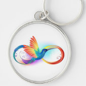Regenboogvogel met oneindige symbolen sleutelhanger (Voorkant)