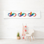 Regenboogvogel met oneindige symbolen spandoek (Insitu)