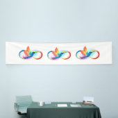 Regenboogvogel met oneindige symbolen spandoek (Beurs)