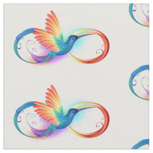 Regenboogvogel met oneindige symbolen stof