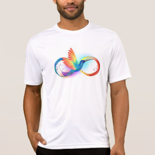 Regenboogvogel met oneindige symbolen t-shirt