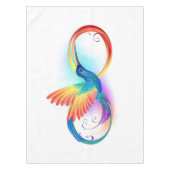 Regenboogvogel met oneindige symbolen tafelkleed (Voorkant)