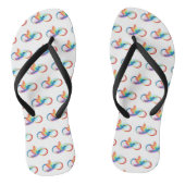 Regenboogvogel met oneindige symbolen teenslippers (Voetbed)
