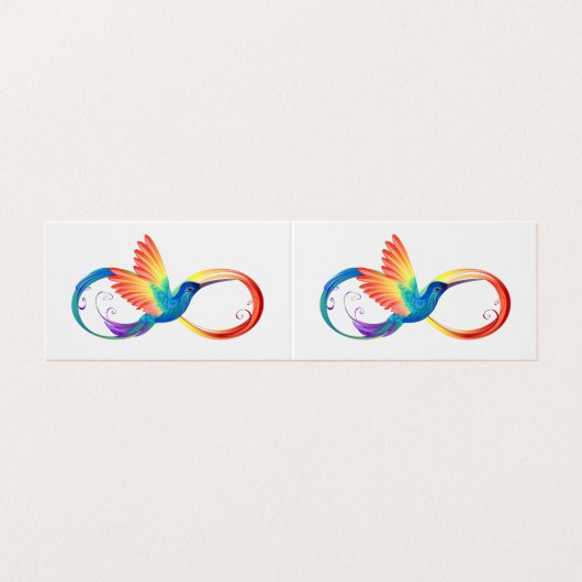 Regenboogvogel met oneindige symbolen visitekaartje (Buitenkant ongevouwen)