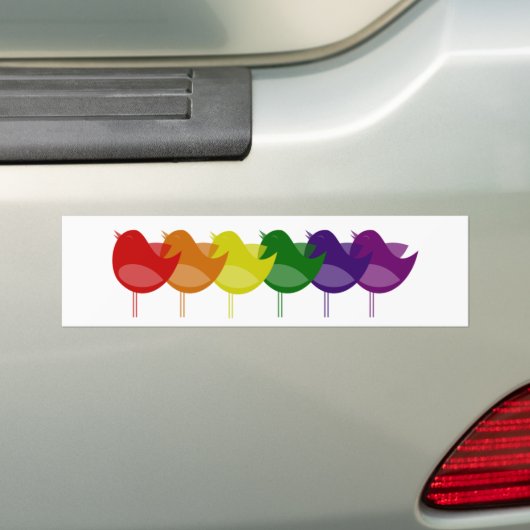  regenboogvogels bumpersticker (Op auto)