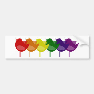 regenboogvogels bumpersticker