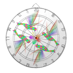 Regenboogvogels die een bloem kussen dartbord