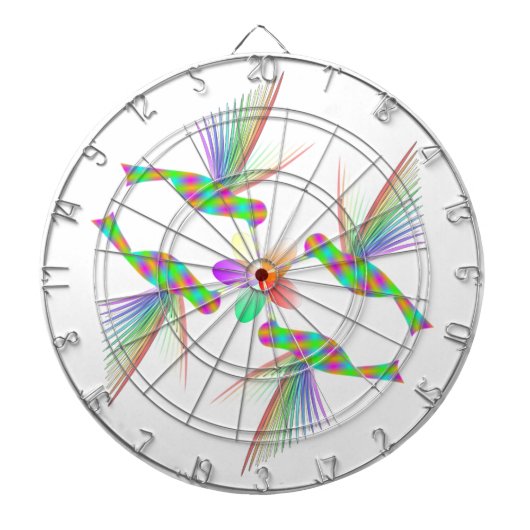 Regenboogvogels die een bloem kussen dartbord (Voorkant)