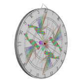 Regenboogvogels die een bloem kussen dartbord (Voorkant Links)