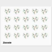 Regenboogvogels die een bloem kussen hart sticker (Vel)