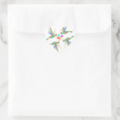Regenboogvogels die een bloem kussen hart sticker (Tas)