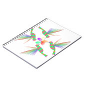 Regenboogvogels die een bloem kussen notitieboek (Linkerzijde)