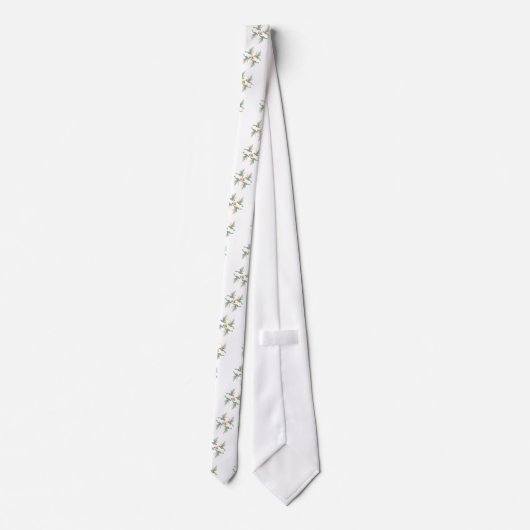 Regenboogvogels die een bloem kussen stropdas (Achterkant)