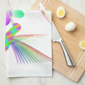 Regenboogvogels die een bloem kussen theedoek (Quarter Fold)