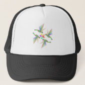 Regenboogvogels die een bloem kussen trucker pet (Voorkant)