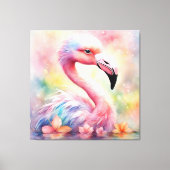 Regenboogvogels Flamingo 1 Canvas Afdruk (Voorkant)