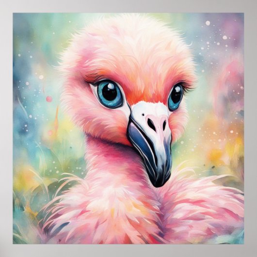 Regenboogvogels Flamingo 3 Poster (Voorkant)