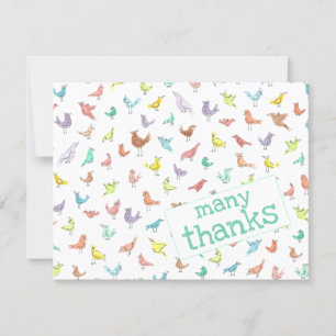 Regenboogvogels Vele Bedankt Kaart