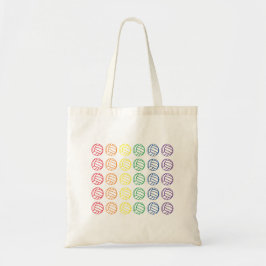 regenboogvolleybal tote bag
