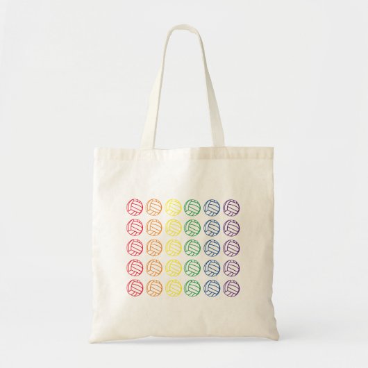 regenboogvolleybal tote bag (Voorkant)