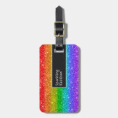 Regenboogvonken zijn als vuurwerk bagagelabel (Voorkant verticaal)