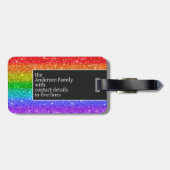 Regenboogvonken zijn als vuurwerk bagagelabel (Achterkant horizontaal)