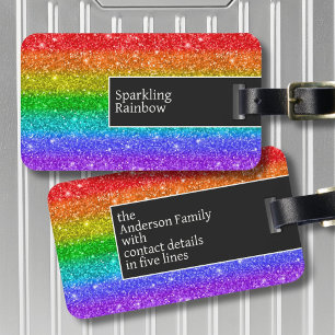 Regenboogvonken zijn als vuurwerk bagagelabel