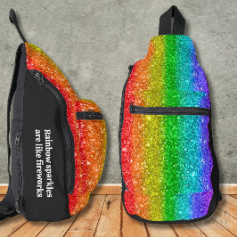 Regenboogvonken zijn als vuurwerk sling bag