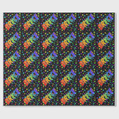 Regenboogvoornaam "BRYCE" + sterren Cadeaupapier (Vlak)