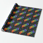 Regenboogvoornaam "BRYCE" + sterren Cadeaupapier (Uitgerold)