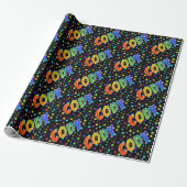 Regenboogvoornaam "CODY" + sterren Cadeaupapier (Uitgerold)