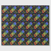 Regenboogvoornaam "COLIN" + sterren Cadeaupapier (Vlak)