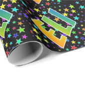 Regenboogvoornaam "ELI" + sterren Cadeaupapier (Rol Hoek)