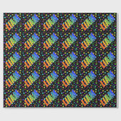 Regenboogvoornaam "LIAM" + sterren Cadeaupapier (Vlak)