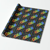 Regenboogvoornaam "LIAM" + sterren Cadeaupapier (Uitgerold)