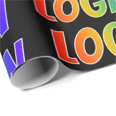 Regenboogvoornaam "LOGAN"; Fun en kleurrijk Cadeaupapier (Rol Hoek)