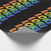 Regenboogvoornaam "LORI"; vun en kleurrijk Cadeaupapier (Hoek)