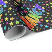 Regenboogvoornaam "NANCY" + sterren Cadeaupapier (Rol Hoek)