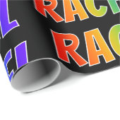 Regenboogvoornaam "RACHEL"; Fun en kleurrijk Cadeaupapier (Rol Hoek)