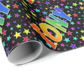 Regenboogvoornaam "TONY" + sterren Cadeaupapier (Rol Hoek)