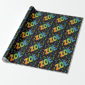 Regenboogvoornaam "ZOE" + sterren Cadeaupapier (Uitgerold)