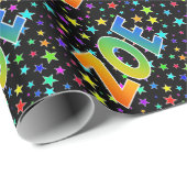 Regenboogvoornaam "ZOE" + sterren Cadeaupapier (Rol Hoek)
