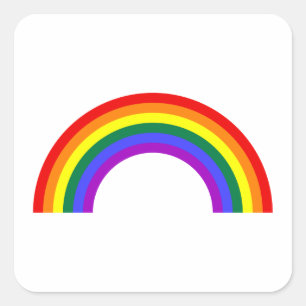 Regenboogvorm Vierkante Sticker