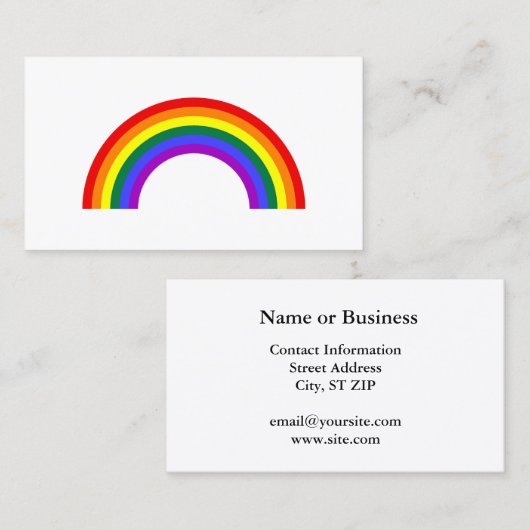 Regenboogvorm Visitekaartje (Voorkant / Achterkant)
